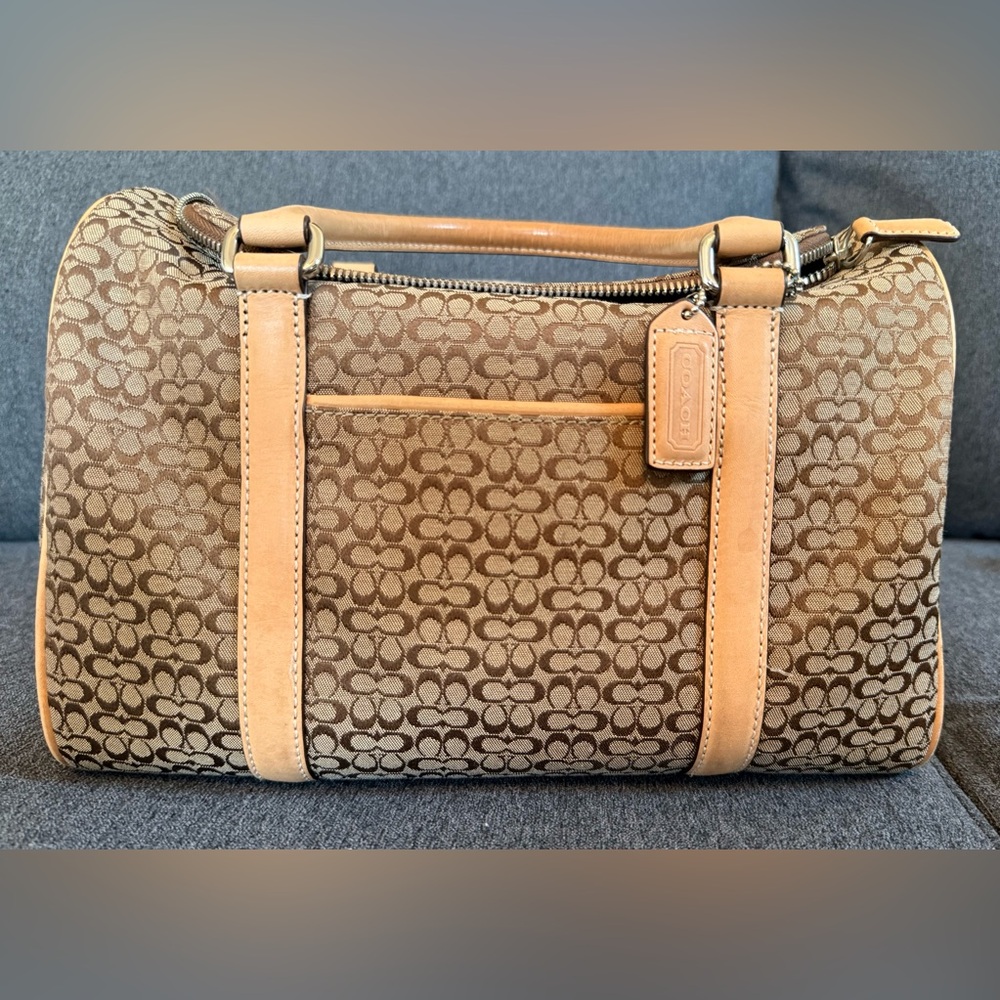 Coach Brown Signature Canvas Satchel (Authentic)